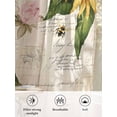 thumbnail image 6 of Sheer Curtains 108 Inches Long 2 Panels Set for Living Room, Sunflower Semi Sheer Curtains for Windows, Farmhouse Floral Bee Brown Vintage Pink Yellow Voile Window Treatments Rod Pocket Curtain, 6 of 7