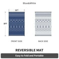 thumbnail image 6 of SIXHOME Outdoor Rug 5'x8' Waterproof Patio Rug Reversible Indoor Outdoor Rug Lightweight Plastic Straw Rug for RV Camping Deck Balcony Boho Porch Decor Blue and White, 6 of 9