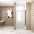 thumbnail image 5 of 34"x72" Pivot Shower Door, 1/4" Tempered Glass, Brushed Nickel, 5 of 13