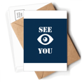 thumbnail image 1 of Goodbye See Eyes Gaze Art Deco  Fashion Postcards Envelopes Blank Note Cards Mailing, 1 of 4