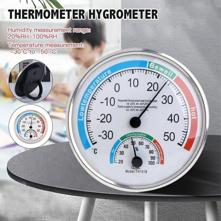 Thermometer Hygrometer Thermo Analog Humidity Indoor Climate Control Home 