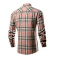 thumbnail image 2 of JLFKNG Summer Shirts For Men Fashion Plaid Printed Tees Lapel Long Sleeve Oversized Breathable Loose Fit Tee Shirts Buttons Up Comfy Mens Clothes, 2 of 4