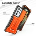 thumbnail image 6 of ExoGuard For Samsung Galaxy S21 Ultra 5G Case，Full-Body Phone Case with Kickstand (Orange), 6 of 8