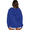 thumbnail image 4 of Women's Zip Up Hooded Sweatshirt Full Zip Long Sleeve Oversized Hoodie Jacket Kangaroo Pocket Casual Outerwear for Fall Winter, 4 of 9