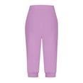 thumbnail image 5 of Girls Capri Pants Drawstring Elastic Waist Capri Sweatpants Summer Casual Cropped Joggers with Pockets, 5 of 5