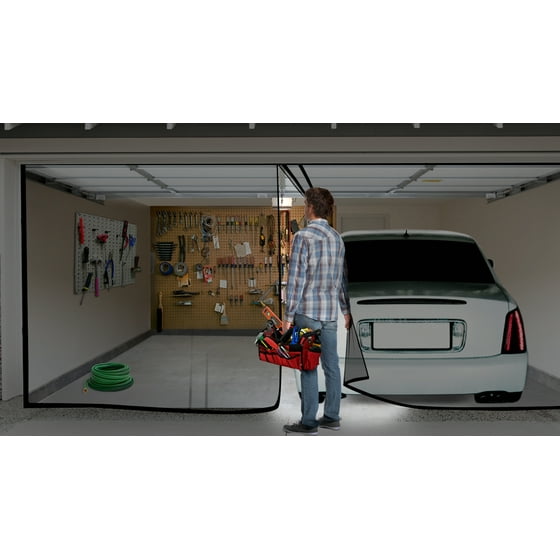 Ideaworks Single Garage Door Screen Black Jb4868 Com