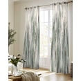 thumbnail image 5 of Sage Green Vintage Sheer Curtains 84 Inch Length 2 Panels Set for Living Room/Bedroom, Stripes Painting Retro Abstract Art Kitchen Curtains Grommet Semi-Sheer Curtains Window Treatments 52"x84"x2, 5 of 7