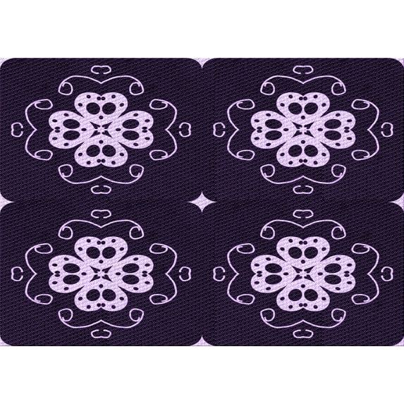 Ahgly Company Machine Washable Indoor Rectangle Transitional Purple Sage Bush Purple Area Rugs, 6' x 9'