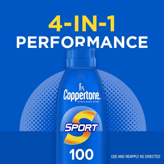 Coppertone Sport Sunscreen Spray, SPF 100 Spray Sunscreen, 5.5 Oz
