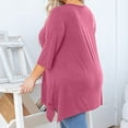 thumbnail image 4 of Gamivast Plus Size Tops for Women Crew Neck 3/4 Sleeve Comfy Tunic Tops Spring Summer Clothes Shirts Blouse Pink XXXL Placed Recently by Me Plus Membership, 4 of 7