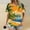 Yellow, variant on Ayolanni Short Sleeve T Shirts Women Beach Hawaii Plus Size Yellow T-Shirts Shirts for Ladies L