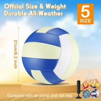 3 Pcs Glow in The Dark Volleyball Official Size 5 with Pump Bag Light up Volleyball for Adults & Kids Indoor Outdoor Training Game Sport Graduation Gift