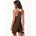 thumbnail image 6 of ANRABESS Summer Jumpsuits for Women 2026 Casual Adjustable Spaghetti Strap Rompers for Women Outfits Sleeveless Loose Shorts Overalls with Pockets Coffee L, 6 of 9