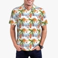 thumbnail image 2 of Balery Gnome and Surfing Printed Men’s Short Sleeve Polo Shirt, Midweight Men's Shirt,Golf Polo shirts -Small, 2 of 8