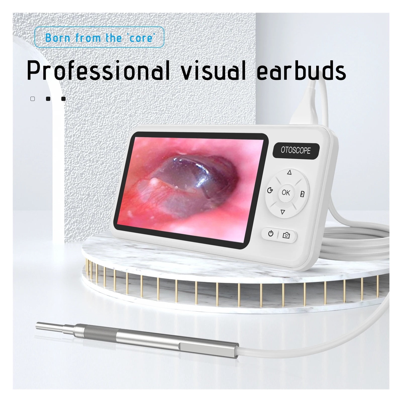HD 1080P 3.9mm 4.5 Inch LCD Screen Ear Scope Endoscope Ear Wax Clean Otoscopy Camera Ear Endoscope Clean Mini Cameras