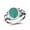 Green, variant on Elegant Vintage Oval Shaped Abalone Shell on .925 Sterling Silver Ring - 7