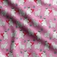 thumbnail image 1 of Soimoi Llama Alpaca Print,Cotton Cambric, Quilting Fabric Sold by The Yard 42 Inch Wide, Medium Weight Cotton Fabric, SewingSupplies,Pink & White, 1 of 5