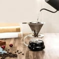 thumbnail image 2 of Coffee Dripper for Single Cup Brew,Stainless Steel Slow Drip Coffee Filter Metal Cone Paperless Reusable Cup Coffee Maker Non-slip Cup [1‑2 Cups], 2 of 8