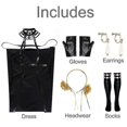 thumbnail image 4 of Disfraz de Spy X Family Anime Yor Forger, vestido, guantes, medias, tocado, pendientes, conjunto de trajes para fiesta de cosplay, código de producto 77401 S, 4 of 5