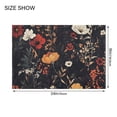thumbnail image 4 of Yayeee Bath Rugs for Bathroom Floor Set of 2 Non Slip Fluffy Soft Absorbent Mat, Black Floral Pattern, 4 of 7