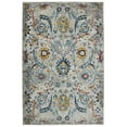 thumbnail image 2 of 8' Orange and Ivory Floral Power Loom Runner Rug, 2 of 5