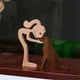 thumbnail image 4 of Figura de perro y humano de madera, creativa, 3D, para decoración del hogar y la oficina, estatua de hombre, juguete de madera para escritorio, ecológico, envío gratuito, 4 of 5