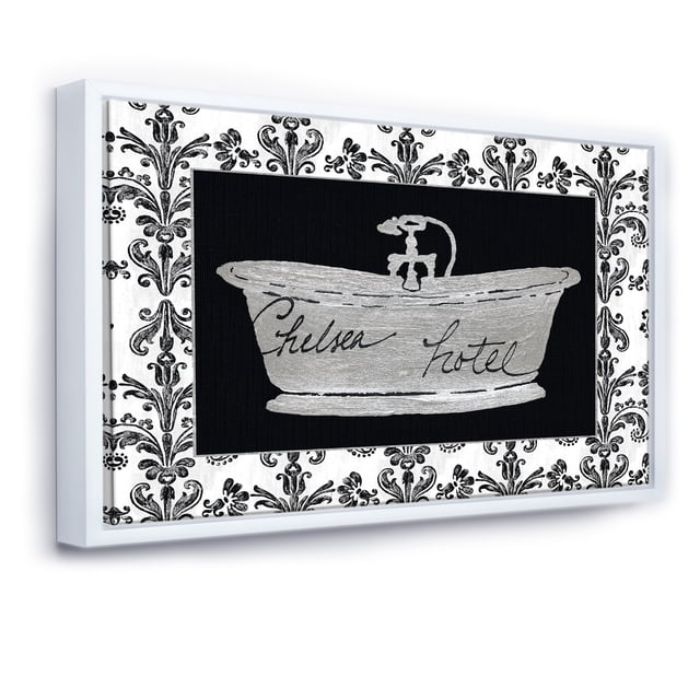 Paris Hotel Bathroom II - Traditional Bathroom Framed Canvas