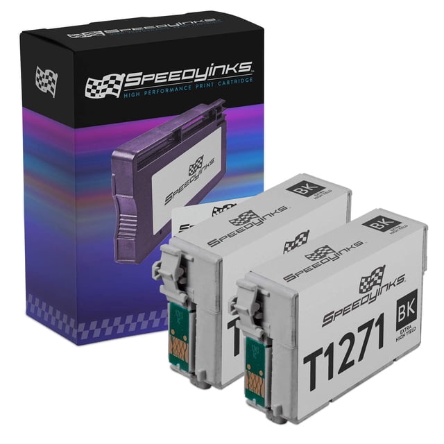 Speedy Inks Remanufactured Ink Cartridge Replacement for Epson 127 Extra High Yield (Pigment Black, 2-Multipack) Compatible with The Following Epson Printer Model Stylus NX53