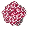 thumbnail image 2 of Letter P Football Crimson grey and white Foam Coaster Set of 4, 2 of 3