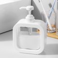 thumbnail image 1 of [500ml Large New Ins Style Square Simple Portable Empty Refillable Push-type Lotion Bottle] [Cute Transparent Hand Sanitizer Shower Gel Empty Spray Bottles] huangjie unisex, 1 of 2