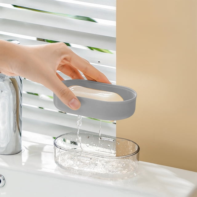 Ganfancp Jabonera Jabonera con Desagüe Jabonera Jabonera Portátil Baño Handy Caja Desinfectante Caja Baño Ducha Jabonera Doméstica Ofertas Del Día 1* Caja de Jabón Drenable