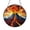 Acrylic 3.5 Inch, variant on Volcano Landscape Window Decor – Stained Glass Style Hanging Art1601