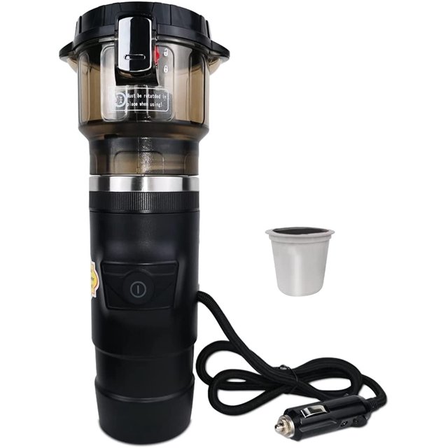 12 V Car Coffee Maker for Single Serve K Cup Pod Capsule 5 Ounce Capacity Electric Travel Coffee Machine