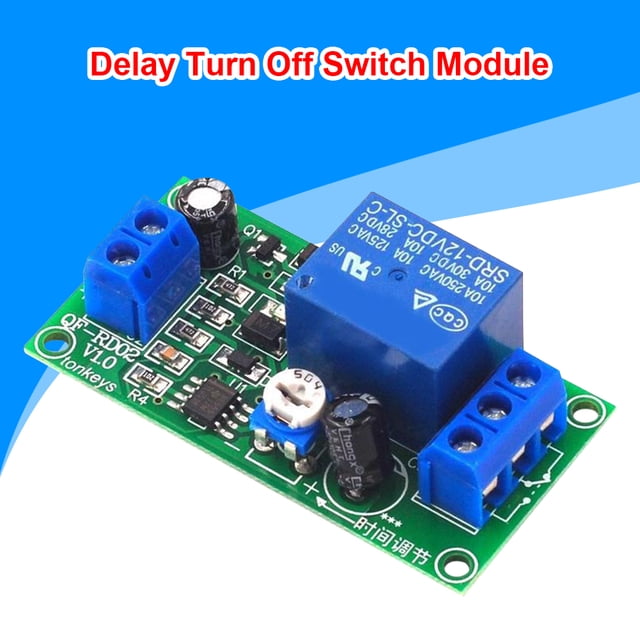 Módulo de relé de retardo de tiempo ajustable NE555 Tablero de interruptor de control de temporizador 12V DC