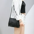 thumbnail image 5 of Soft-sided hand work woven tassel bag, single shoulder crossbody bag, 5 of 5