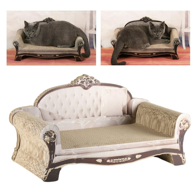 Rascador de gato, almohadilla para rascar de cartón, sofá, cama, muebles resistentes al , juguete para mascotas, , papel , Los 52x27x25cm Yinane Tabla de rascar para gatos