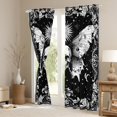 thumbnail image 3 of Homewish Boho Skull Moth Black Out Curtains,Vintage Baroque Floral Curtains Pack of 2 (42x63 Each),Retro Bohemain Theme Bedroom Curtains For Boys Kids,Microfiber Bedroom Decor, 3 of 6