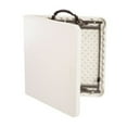 thumbnail image 5 of Ontario Furniture 4 Foot Folding Utility Table - 48" x 24" - Fold-in-Half - Lightweight and Portable with Carrying Handle, Convenient, Easy to Store, Easy to Clean & Care - White, 5 of 6