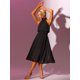 thumbnail image 3 of Vestido largo de cóctel sin mangas con cuello halter y lazo en la espalda para mujer Negro XL, 3 of 6