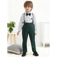 thumbnail image 6 of Hotiary Boy Suits Boys Wedding Outfit Dress Shirt with Bowtie/Suspender Pants for Formal Occasion 12M-5T, 6 of 12