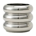 thumbnail image 4 of Maceta de cerámica para manualidades, maceta redonda para baño, cafetería, interior y exterior Plata, 4 of 8