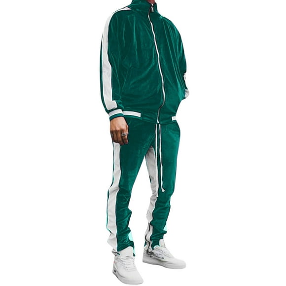 Nituyy Men's 2 Piece Tracksuit Long Sleeve Sweatshirt Jogger Sweatpants Activewear Casual Warm Sweatsuits Sports Set