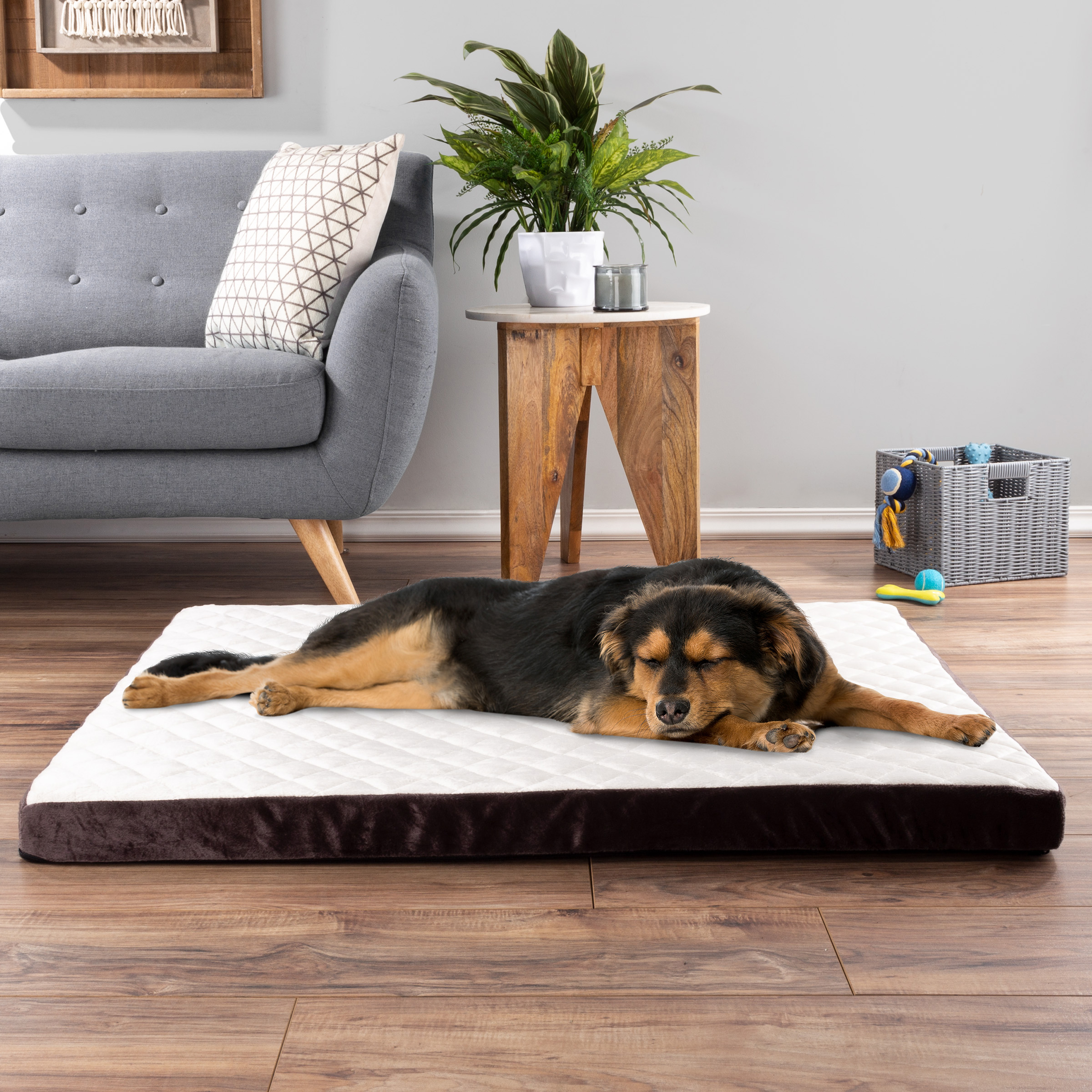 Petmaker Bamboo Charcoal Infused Odor Resistant Dog Bed, 44"L x 35"W x