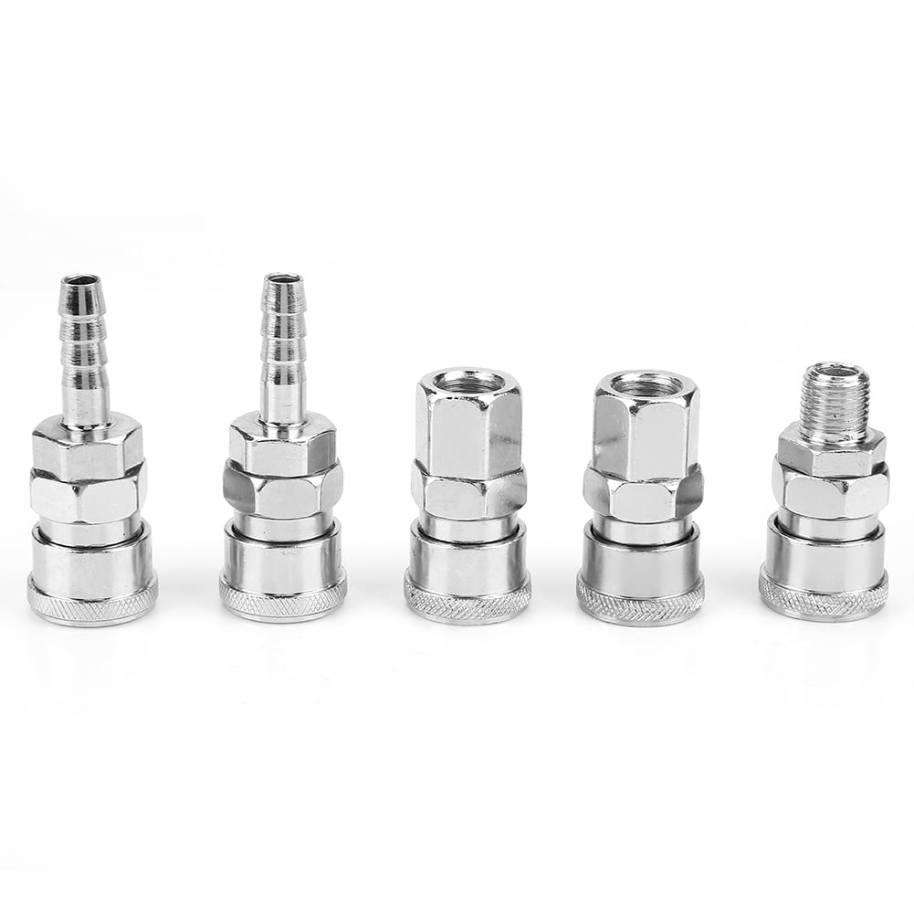 18pcs Line Hose Air Compressor Connector Quick Release Assembly Set 1/4" Pneumatic Iron Parts