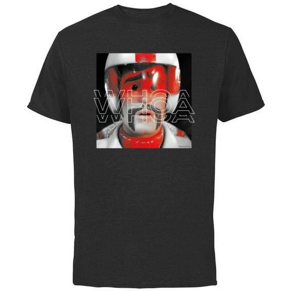 Disney and Pixar’s Toy Story 4 Duke Caboom Whoa Quote Funny - Short Sleeve Cotton T-Shirt for Adults - Customized-Black