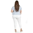 thumbnail image 3 of Blusa de corte asimetrico Roman Fashion /Tallas Extras, 5107 (Rayas azul marino) azul marino 42, 3 of 6