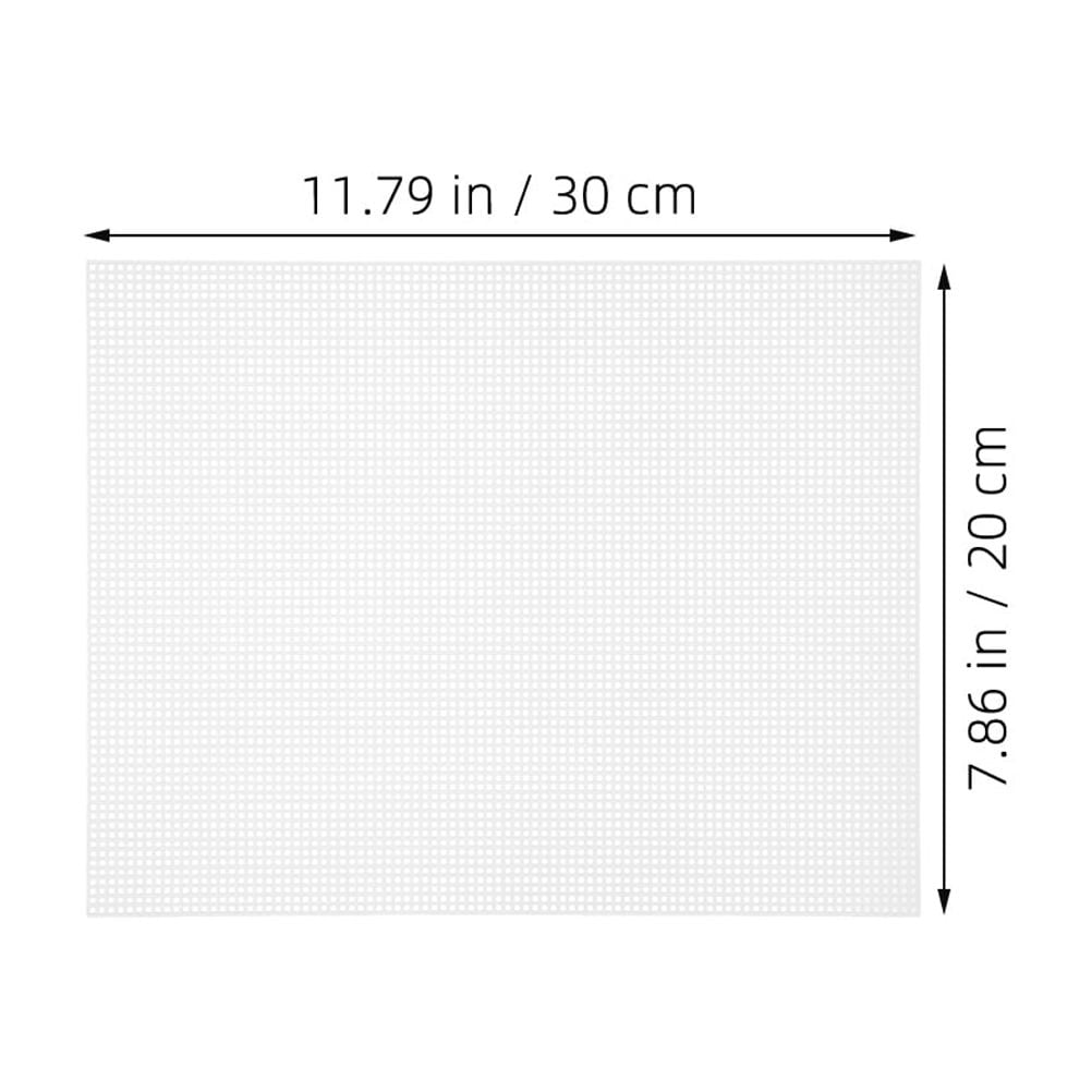 OUNONA 8Pcs Flexible White Plastic Mesh Canvas Sheets for Crafting Knit Crochet and Needlework