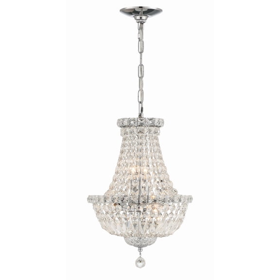 ROS-A1006-CH-CL-MWP Crystorama Lighting Roslyn - 5 Light Mini Chandelier-18 Inches Tall and 12 Inches Wide     -Traditional Installation