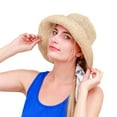 thumbnail image 2 of Spencer Women's Summer Cap Floppy Sun Hat Foldable Wide Brim UV Protection Sun Hats (Beige), 2 of 9