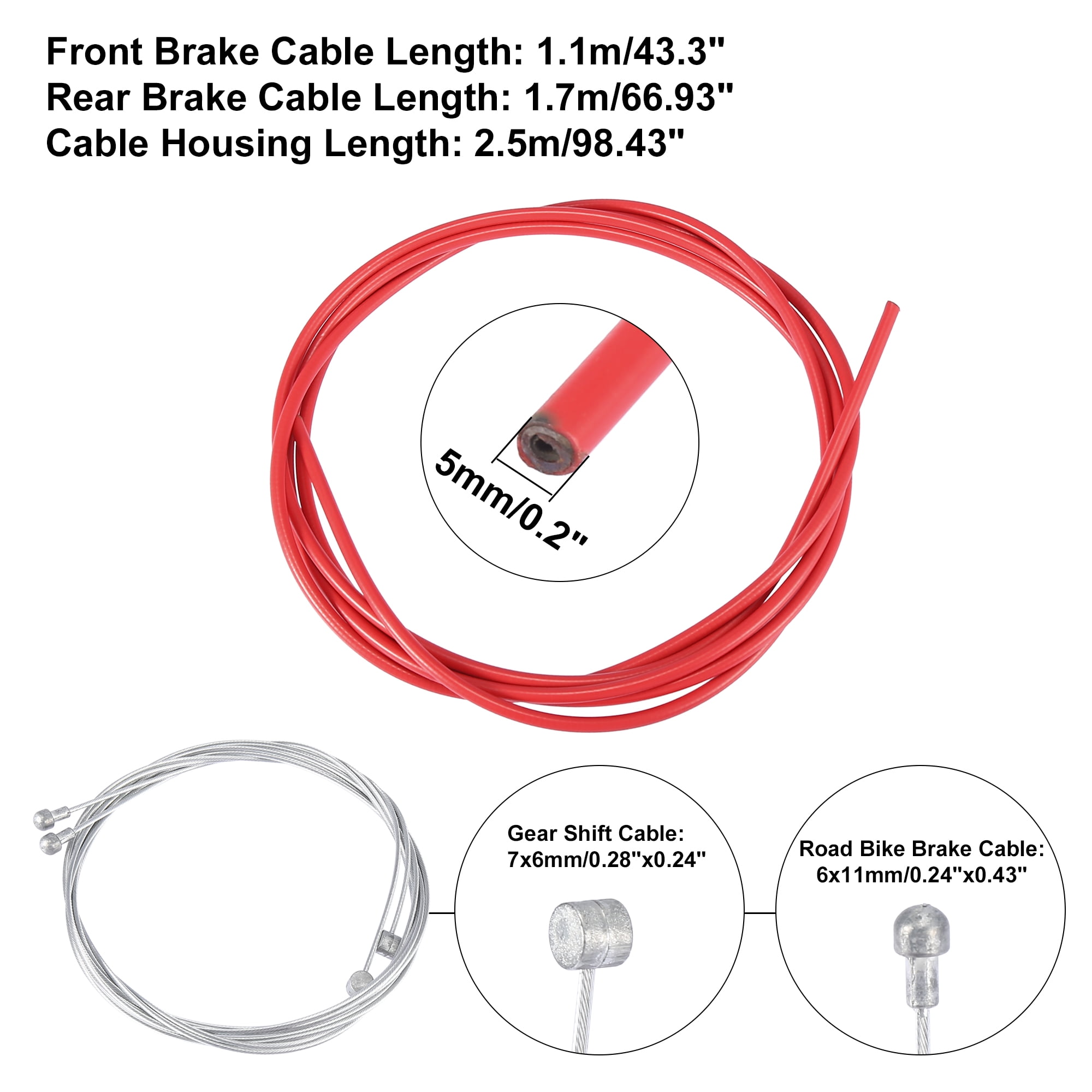 Bike brake cable sale size